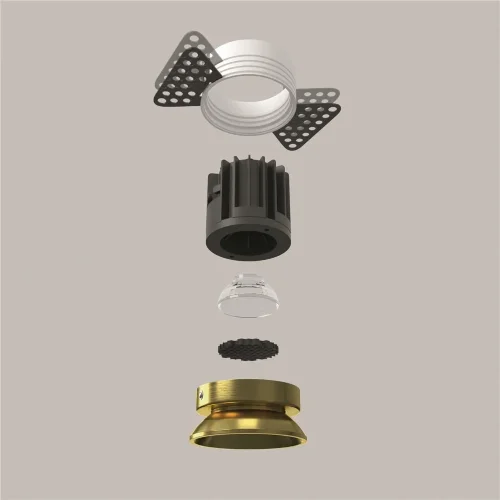 Встраиваемый светильник Раунд / Round 7 Вт 3000 К 50° (Латунь) DL058-7W3K-TRS-BS - фото 13