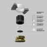 Встраиваемый светильник Раунд / Round 7 Вт 3000 К 50° (Латунь) DL058-7W3K-TRS-BS - фото 15