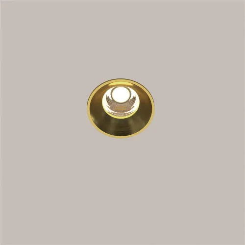 Встраиваемый светильник Раунд / Round 7 Вт 3000 К 50° (Латунь) DL058-7W3K-TRS-BS - фото 5