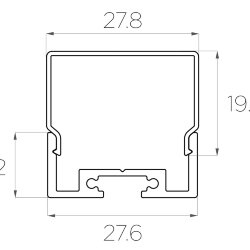 Профиль накладной алюминиевый LC-LP-1227-2 Anod