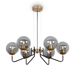 Подвесной светильник Freya FR5140PL-06GB (Черный и Латунь)