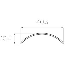 Рассеиватель поликарбонатный для профиля LC-LRM-P40-2 прозрачный