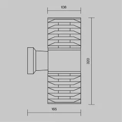 Настенный светильник (бра) Bronx E27х2 60Вт IP 54 (Черный)