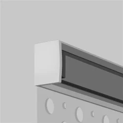 Комплект заглушек (для профиля ALM-3611-S-2M) 2 шт. (Белый)