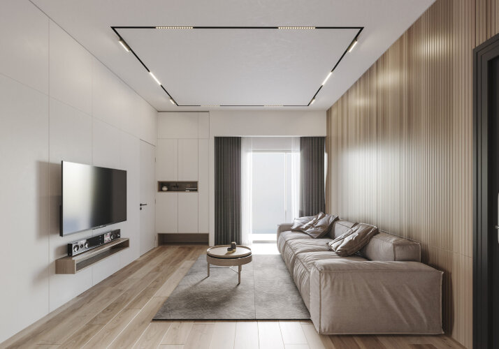 TR2022-BK Профиль-трек SMART ONE, для натяжных потолков, 2 м, алюминий, черный. Фото 5