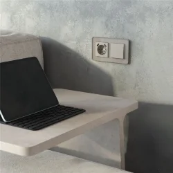 W1210004/ Выключатель одноклавишный (дымчатый) W1210004