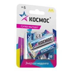 Элемент питания алкалиновый AA/LR6 BP-6 (блист.6шт) КОСМОС KOCLR6BL6