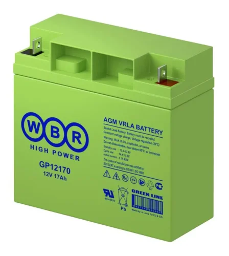 Аккумулятор 12В 17А.ч WBR GP12170 WBR - фото