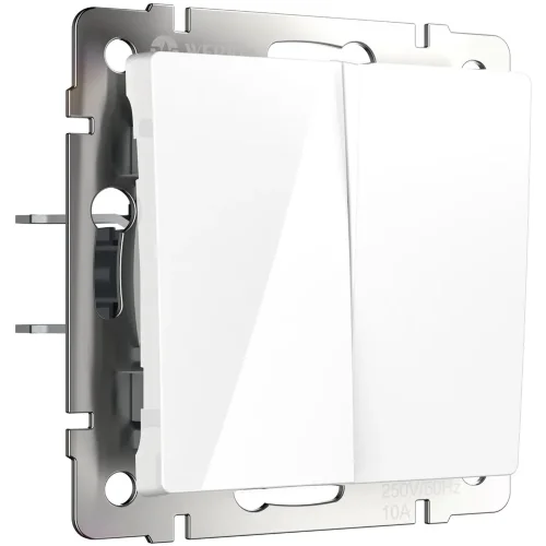 Перекрестный переключатель двухклавишный (белый) W1123001 - фото