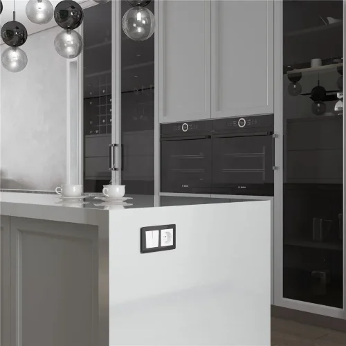 Перекрестный переключатель двухклавишный (белый) W1123001 - фото 3