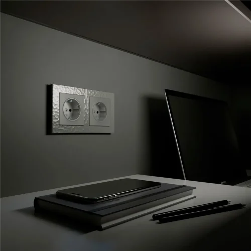 Рамка из поликарбоната на 2 поста Hammer серебряный W0022406 - фото 5