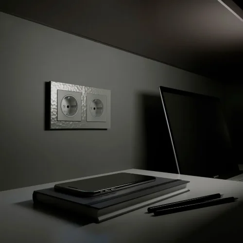 Рамка из поликарбоната на 2 поста Hammer серебряный W0022406 - фото 5