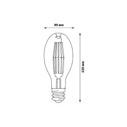LED-ED90-30W-DW-E40-CL GLP05TR Лампа светодиодная, прозрачная, Дневной белый свет 6500K