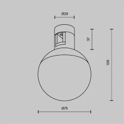 Трековый светильник Луна / Luna Flarity 3000K 4Вт 120° (Латунь) TR149-1-5W3K-BS