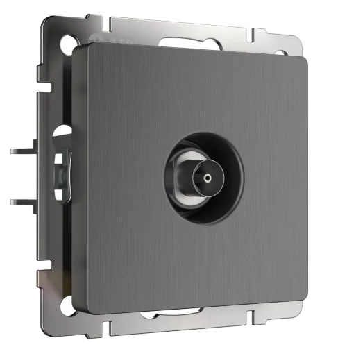 ТВ-розетка оконечная (графит рифленый) W1183004 - фото