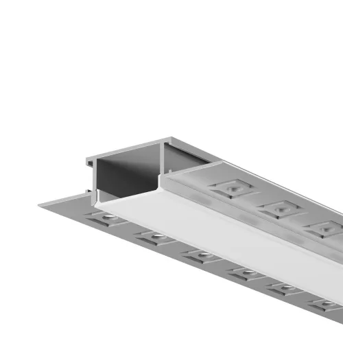 Алюминиевый профиль встраиваемый скрытого монтажа 61x14 (Серебро, 3 м), ALM-011-S-3M 636009 (Серебро) - фото