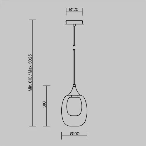 Подвесной светильник Аура / Aura E14х1 (Латунь) MOD016PL-01BS1 - фото 2