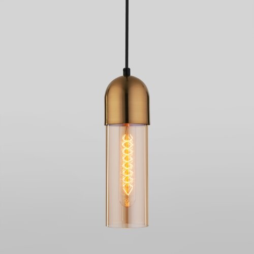 Подвесной светильник со стеклянным плафоном - фото 1