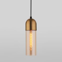 Подвесной светильник со стеклянным плафоном 50180/1 янтарный (052424)