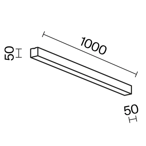 Линейный светильник накладной 3000K 50x50 20 Вт (Черный, 1 м) LL311027 (Черный) LL311027 - фото 3