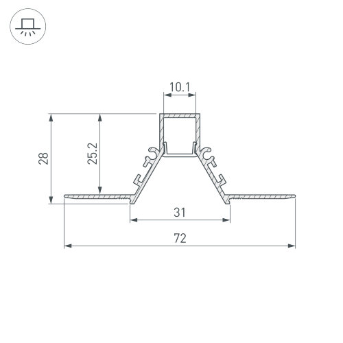 Профиль COMFORT10-V-FANTOM-2000 BLACK (Arlight, Алюминий) - фото 5