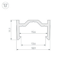 Профиль пластиковый ARH-CH15-2000-PVC (Arlight, Пластик)