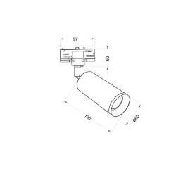 Трековый светильник Focus Trinity GU10 10Вт (Белый)