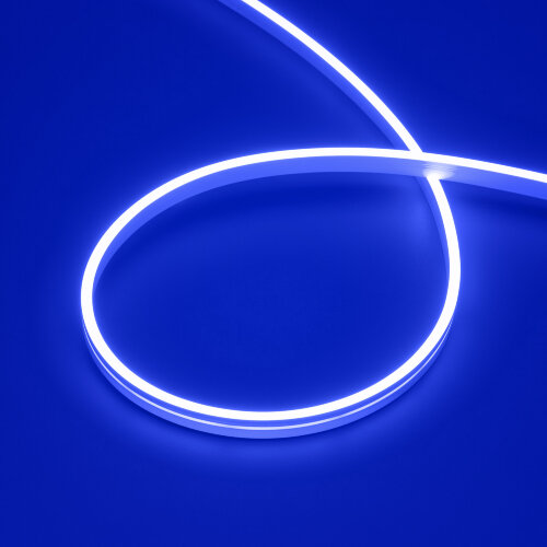Светодиодная лента герметичная MOONLIGHT-SIDE-A168-4x10mm 24V Blue (7.2 W/m, IP65, 5m, wire x2) (Arlight, Вывод прямой, 3 года) 038314 - фото