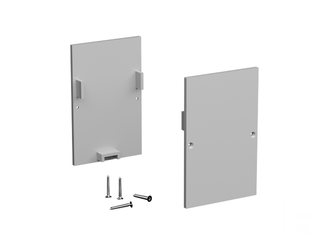 Заглушки для профиля LINE 3556 Silver - фото 1