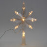 ULD-H1525-009-STB-2AA WARM WHITE STAR-5 Украшение светодиодное для ёлки Звезда-5 на батарейках 2АА не в-к, 15x25 см, 9 светодиодов, Теплый белый свет, Прозрачный провод, TM Uniel - фото 4