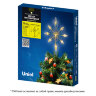 ULD-H1525-009-STB-2AA WARM WHITE STAR-5 Украшение светодиодное для ёлки Звезда-5 на батарейках 2АА не в-к, 15x25 см, 9 светодиодов, Теплый белый свет, Прозрачный провод, TM Uniel - фото 6