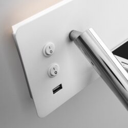 Настенный светодиодный светильник с USB Fant R LED (правый) MRL LED 1113 белый/хром (053080)