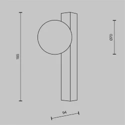 Настенный светильник (бра) Yora 3000К 3Вт (Латунь)