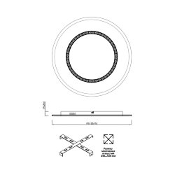 Потолочный светильник «Sonex» 7663/44L, серия: COSMO (крепление на планке) - Дополнительный свет (трэк)