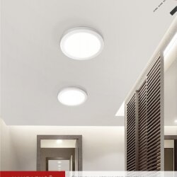 Панель светодиодная накладная круглая NRLP 18Вт 230В 6500К 1260Лм 210мм белая IP40 IN HOME