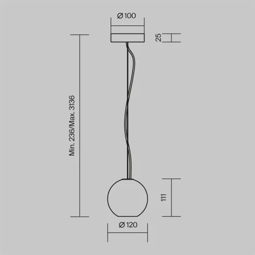 Подвесной светильник Basic Texture GU10х1 (Черный) - фото 6