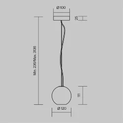 Подвесной светильник Базовая текстура / Basic Texture GU10х1 (Черный) MOD461PL-01BG