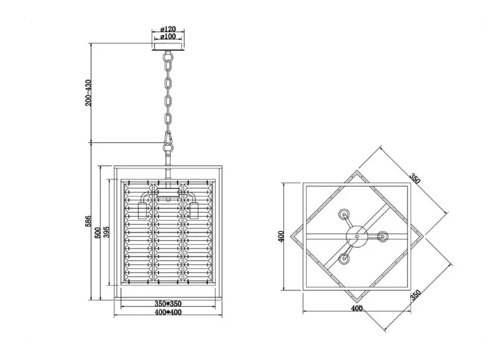 Подвесной светильник Tening E14x4 (Золото) - фото 2