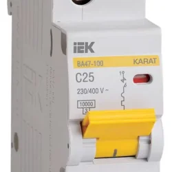 Выключатель автоматический модульный 1п C 25А 10кА ВА47-100 KARAT IEK MVA40-1-025-C