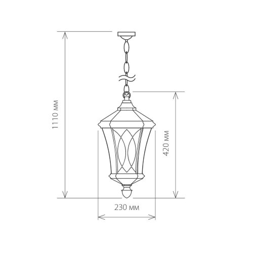 Уличный подвесной светильник Virgo H капучино IP44 - Фото 5