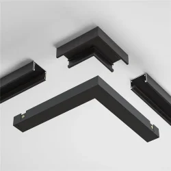 Угловой коннектор питания Basity, черный (Черный)