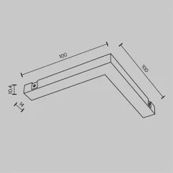 Угловой коннектор питания Basity, черный (Черный) TRA172CPC-1B