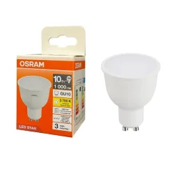Лампа светодиодная 10W/2700K (=100W) GU10 110° 170-250V 1000Lm | LED Star 3Y | - OSRAM