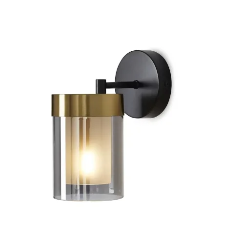 Настенный светильник (бра) Freya FR5432WL-01BBS (Черный и Латунь) - фото