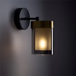 Настенный светильник (бра) Freya FR5432WL-01BBS (Черный и Латунь)