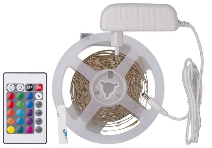 Лента светодиодная 95 145 NLS-SET-03 RGB 3м 60шт/м адаптер 1м IP20 Navigator 95145 - фото