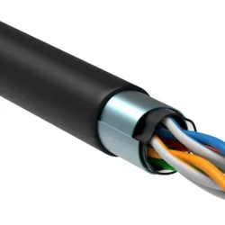 Кабель витая пара F/UTP кат.5E 4х2х24AWG solid CU LDPE Outdoor черн. (м) GENERICA BC3-C5E04-339-305-G