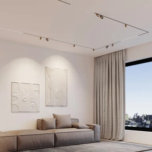 Mini Magnetic Трековый светильник 5W 3000K латунь/черный 85202/01 - фото 3