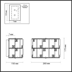 Бра «ODEON LIGHT» 5076/2W, серия: CHESSI (крепление на планке)