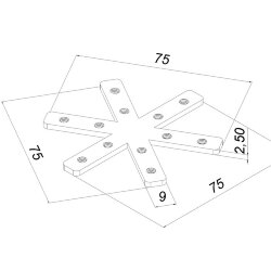 Cоединитель для профиля 60x6